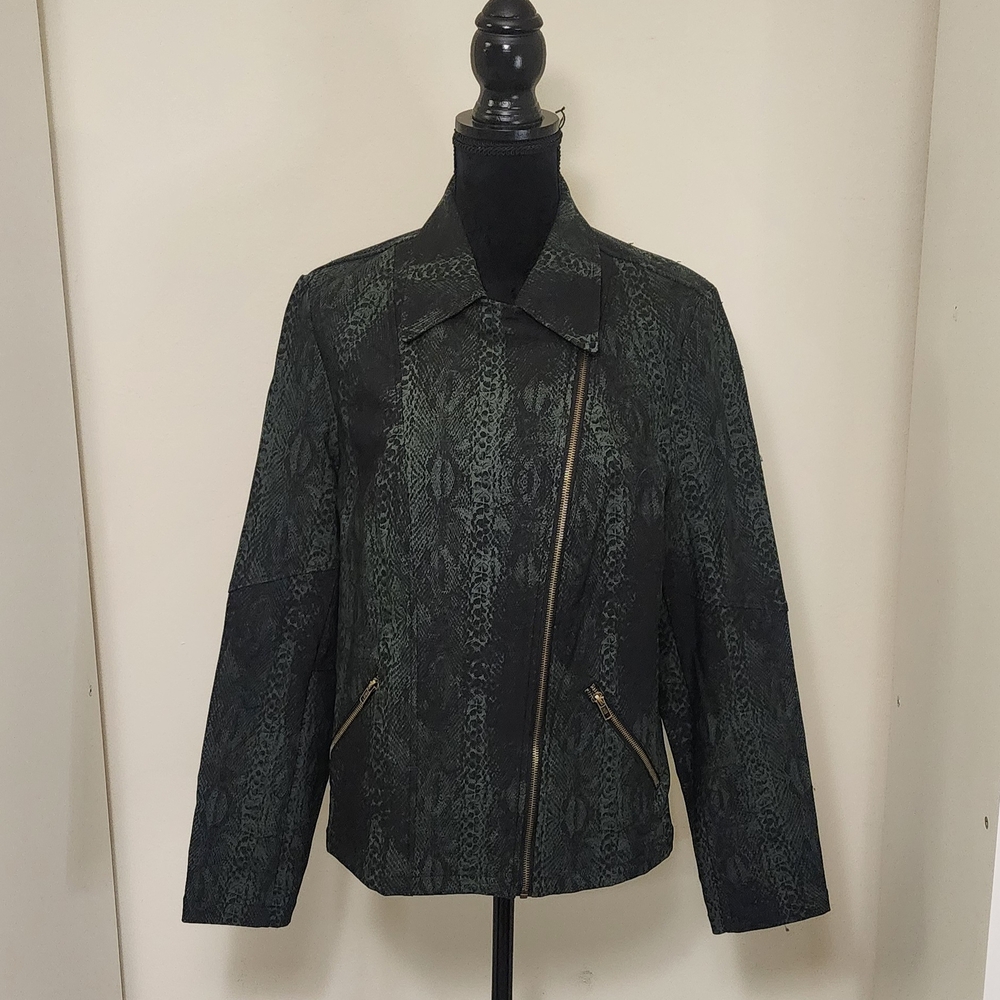 Women's Black Patterned Jacket - image 1